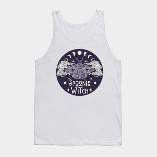 Spoonie Witch Moth Moon Stars Purple Tank Top